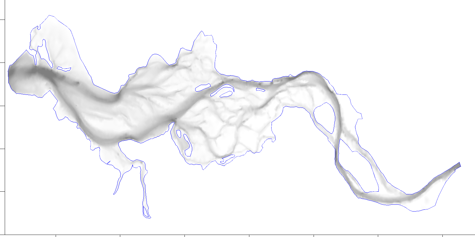 DB16 outline and bathymetry